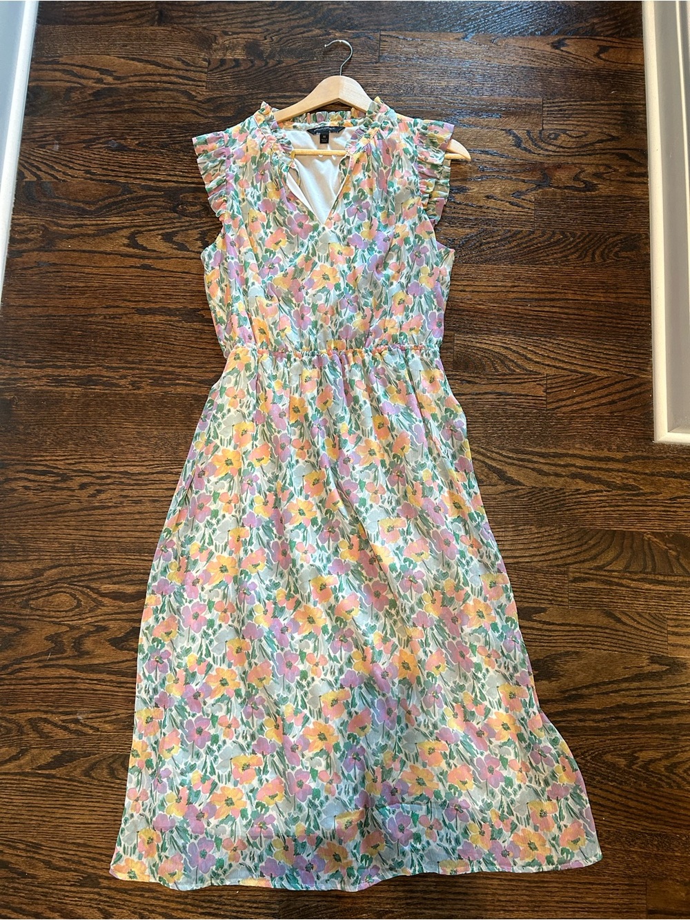 Banana Republic Pastel Floral Sleeveless Maxi Dress